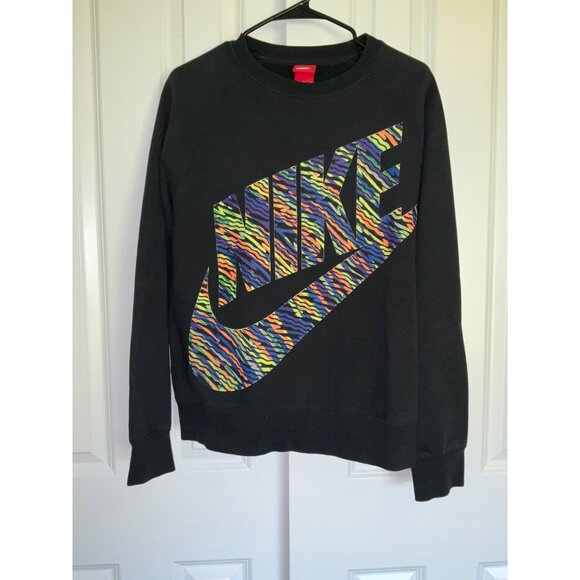 Vintage Nike Big Logo Rainbow Swoosh Sweatshirt Medium Y2K - Picture 2 of 5